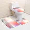thumbnail image 2 of InsCrazy Bathroom Rugs Sets 3 Piece Bathroom Super Absorbent Floor Mat Three Piece Bathroom Non-slip Mat U-shaped Floor Mat Toilet Seat Mat Bath Decor, 2 of 7