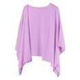 thumbnail image 3 of BXINGOHAI Women's Cardigan Shrug 3/4 Sleeve Open Front Loose Lightweight Cover Ups Purple XL, 3 of 5