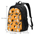 thumbnail image 5 of Daiia Bold Black and White Leaves Orange Pattern USB Charging Backpack for Men and Women, Anti-Theft Backpack,Travel Backpack,School Backpack,College Backpack,Laptop Backpack, 5 of 7