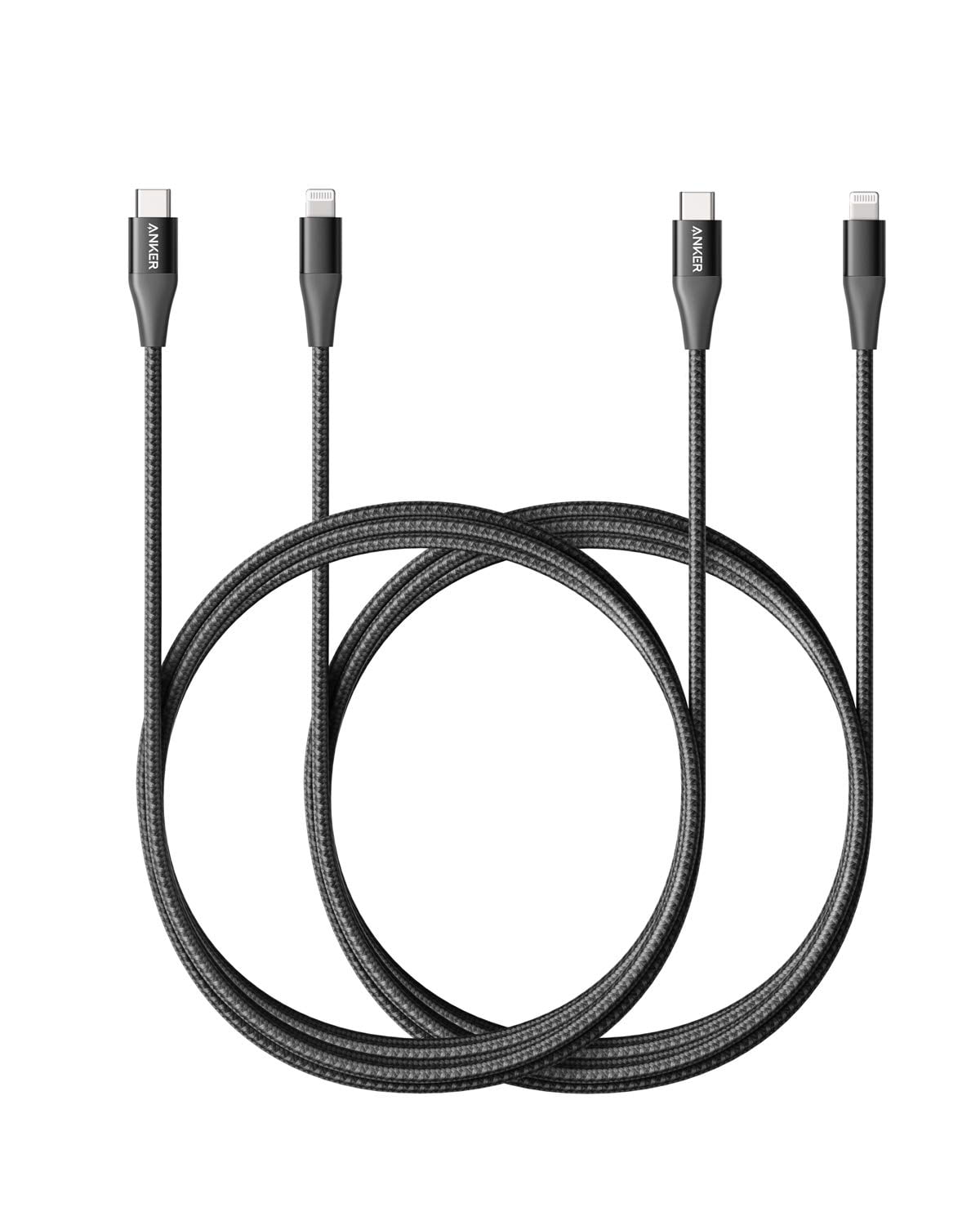 Bende karton staking Anker USB C to Lightning Cable [6 ft, 2-Pack] Powerline+ II Nylon Braided  Cable, Supports Power Delivery (Black) - Walmart.com