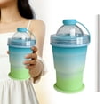 thumbnail image 2 of 340Ml Collapsible Ice Hockey Cup, Mohdy Silica Gel Kitchen Cups, 2 In 1 Silicone Ice Maker Cup Foldable Ice Cup With And Lid Leakproof Travel Tumbler For Camping Summer Cold Drinks, 1 340Ml, 2 of 9