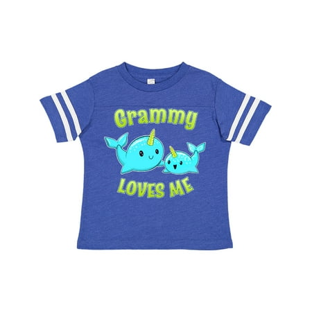 

Inktastic Grammy loves me- cute narwhal Gift Toddler Boy or Toddler Girl T-Shirt