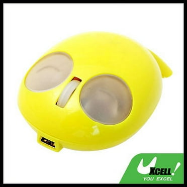 Plastic  USB PS/2 Optical 3 Buttons Computer Mouse Yellow