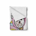 thumbnail image 2 of Yorkie Soft Flannel Fleece Throw Blanket, Dog with Sports Gear on Running Gear on Going for a Walk Colorful Dress Fun, Cozy Plush for Indoor and Outdoor Use, 70" x 90", Multicolor, by Ambesonne, 2 of 6