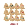 thumbnail image 1 of Christmas Tags Cartoon Labels Gift Packing Tags for Celebration Package Xmas Tree Shaped Khaki, 1 of 9