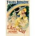 thumbnail image 2 of Cheret, Jules 17x24 Gold Ornate Wood Framed with Double Matting Museum Art Print Titled - Folie Bergere Larc en Ciel, 2 of 4