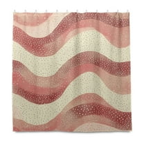 Yayeee Shower Curtain with Hooks 72"x72" Waterproof Fabric Bathroom Hanging Decor, Soft Pink Pattern