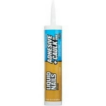 Liquid Nails LN-150 Adhesive Caulk, Bright White, 40 to 100 deg F, 10.1 oz Cartridge