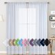 thumbnail image 2 of Nvzi Cortinas ligeras - Cortinas azul claro de 132*213 cm, 1 pieza, poliéster con bolsillo para barra. Cortinas ligeras para dormitorio y decoración del hogar., 2 of 5