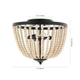 thumbnail image 3 of SAFAVIEH Hamlin 15 in. Modern 3-Light Orb Iron Mount Light with Iron Shade, 3 of 13