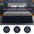 thumbnail image 2 of PiccoCasa Brushed Microfiber Bed Skirt, Elastic Dust Ruffle, Queen Navy Blue, 2 of 7