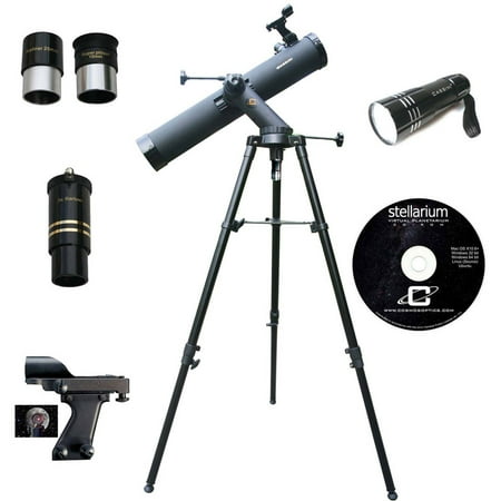 Cassini C-80080TRLED 800mm x 80mm Reflector Telescope, Black
