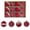 Red, variant on Christmas Ball Ornaments, Flocked Sequin Diamond Baubles Set, Plush Textured Hanging Decor for Tree and Holiday Displays