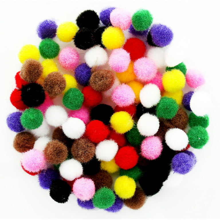 Essentials by Leisure Arts Pom Poms - Red - 5mm - 100 piece pom poms arts  and crafts - red pompoms for crafts - craft pom poms - puff balls for  crafts