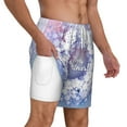 thumbnail image 2 of Kdxio Merry Christmas Print Men'S Swim Trunks With Compression Liner 7 Inch Inseam Quick Dry Swim Shorts, 2 of 7