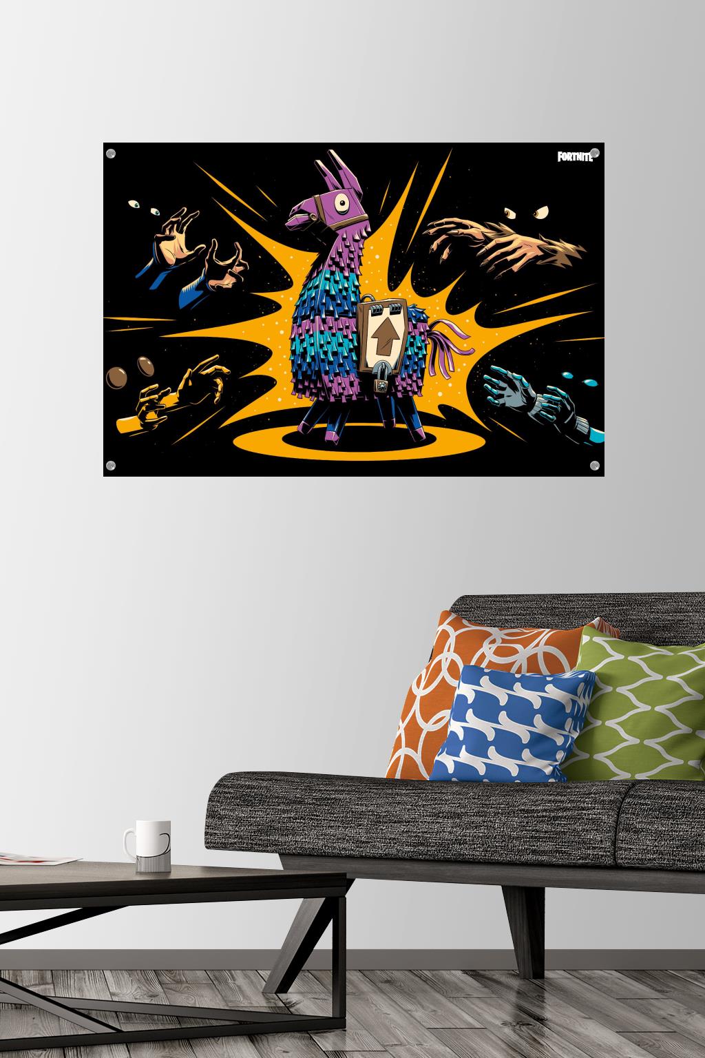 Fortnite - Supply Llama Illustration Poster