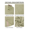 thumbnail image 6 of RICHCOIN Men's Button Down Shirts Short Sleeve Casual Summer Beach Vacation Wedding Shirt with Pocket, 6 of 7