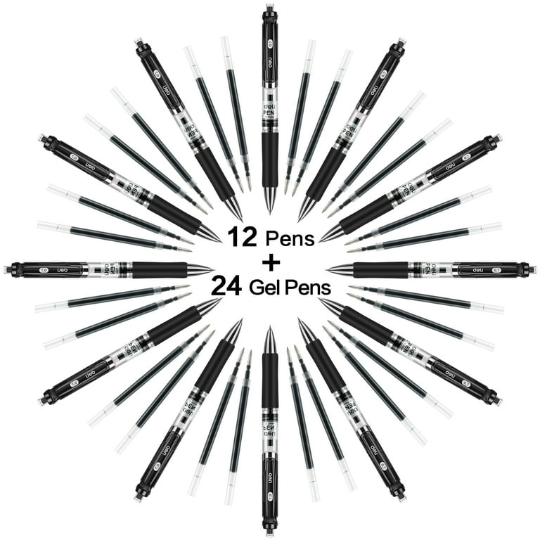 Deli 36-Piece Gel Pen Set with Refills, 0.7mm photo 2