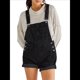 thumbnail image 1 of Pantalones Cortos Vaqueros para Mujer, de Verano Informales, Holgados, Ajustables, con Tirantes. Negro XL, 1 of 10