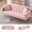 Pink, variant on YWEN 72" Folding Futon Sofa Couch w/Adjustable Backrest, Mid Century Modern Loveseat Convertible to Sleeper Bed, Small Comfy Teddy Cloud Couch SofaBed for Living Room & Bedroom, 2 Pillows