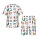 thumbnail image 1 of Fotbe Hello Summer Cat Pijama Estampada de 2 Piezas para Niños – Ropa de Dormir de Manga Corta Cómoda para Niños y Niñas, Camiseta y Shorts de Algodón-3X-Large, 1 of 6