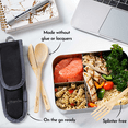 thumbnail image 2 of allBambu Bamboo Cutlery Set - Green, 2 of 4