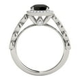 thumbnail image 3 of Mauli Jewels Engagement Rings for Women 1.42 Carat Halo Black Diamond Bridal Set Prong-Setting 14k White Gold, 3 of 7
