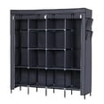 thumbnail image 1 of Armoire Portable 69 Pouces avec Tissu Non Tissé, Facile à Assembler, Extra Fort, Noir, 1 of 4