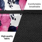 Pickleball Bag with Padded Back, Flower White Multi-Compartment Paddle Backpack, Lightweight Nylon Sports Bag for Men & Women