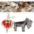 thumbnail image 4 of AVEKI Elephant Jewelry Box, 5.3x5.3x3cm Innovative Hand Painted Metal Trinket Box with Rhinestones for Ring Earring Jewelry B0514, 4 of 8