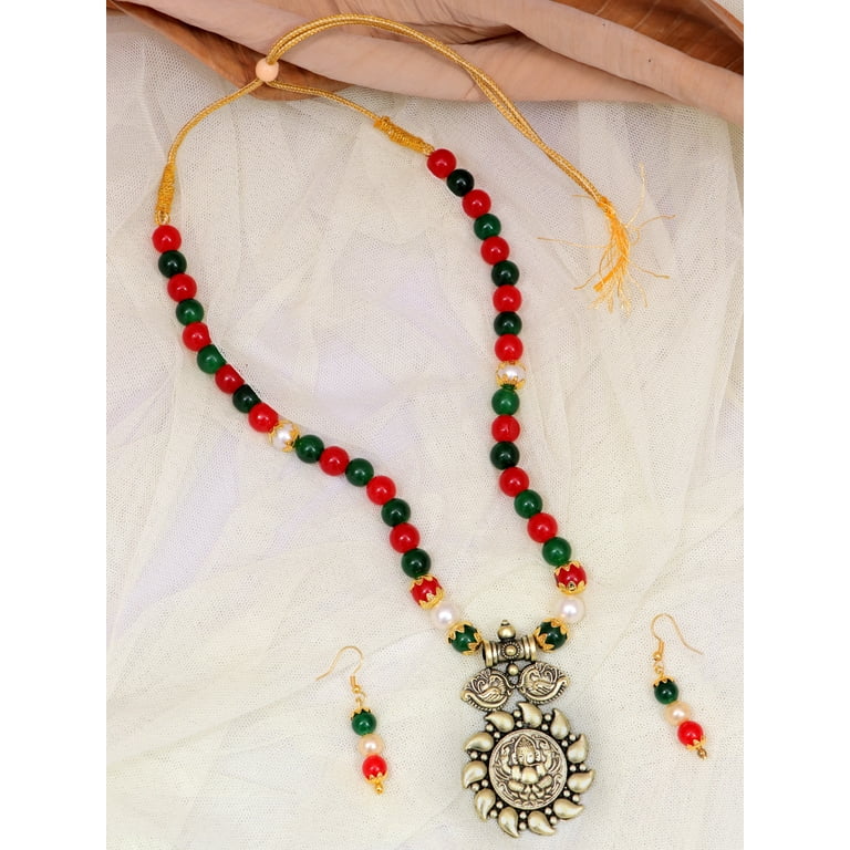 Colored pearl jewelry sets deals