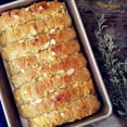 thumbnail image 4 of CHEFMADE 13-Inch Rectangle Cake Pan, Non-Stick Loaf Pan Deep Dish Bakeware for Oven Roasting Meat Bread Jelly Roll Battenberg Pizzas Pastries 9.7" x 13.6" X 2.4"(Champagne Gold), 4 of 5