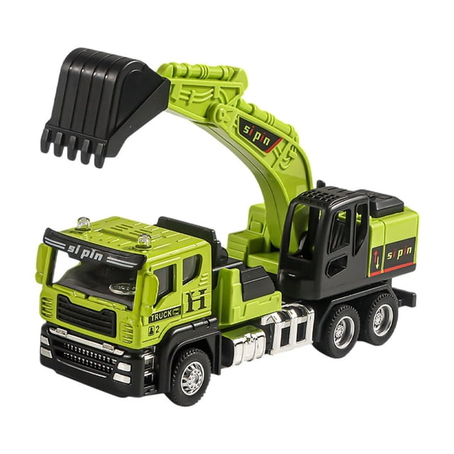 D Compact Inertial Alloy Engineering Vehicle Toy Excavator Model For Children Hands On Play Ages 3 Up
