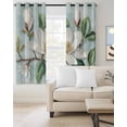 thumbnail image 2 of Botanical Floral Blackout Curtains for Bedroom Living Room Darkening Curtains 84 Inch Length 2 Panels Set Pastoral Magnolia Flowers Leaves Plant Window Curtain Window Treatment Grommet Drapes 52"x84", 2 of 9