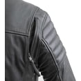 thumbnail image 5 of First Mfg Co - Commuter - Men's Motorcycle Biker Riding Black Leather Jacket - Extra Large - Action Back Armor Pockets Gussets Thermal Liner Vented, 5 of 5