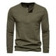 thumbnail image 1 of Jersey de botones de moda informal para hombre: camiseta estampada de manga larga, material de poliéster, uso diario/laboral, 1 of 2