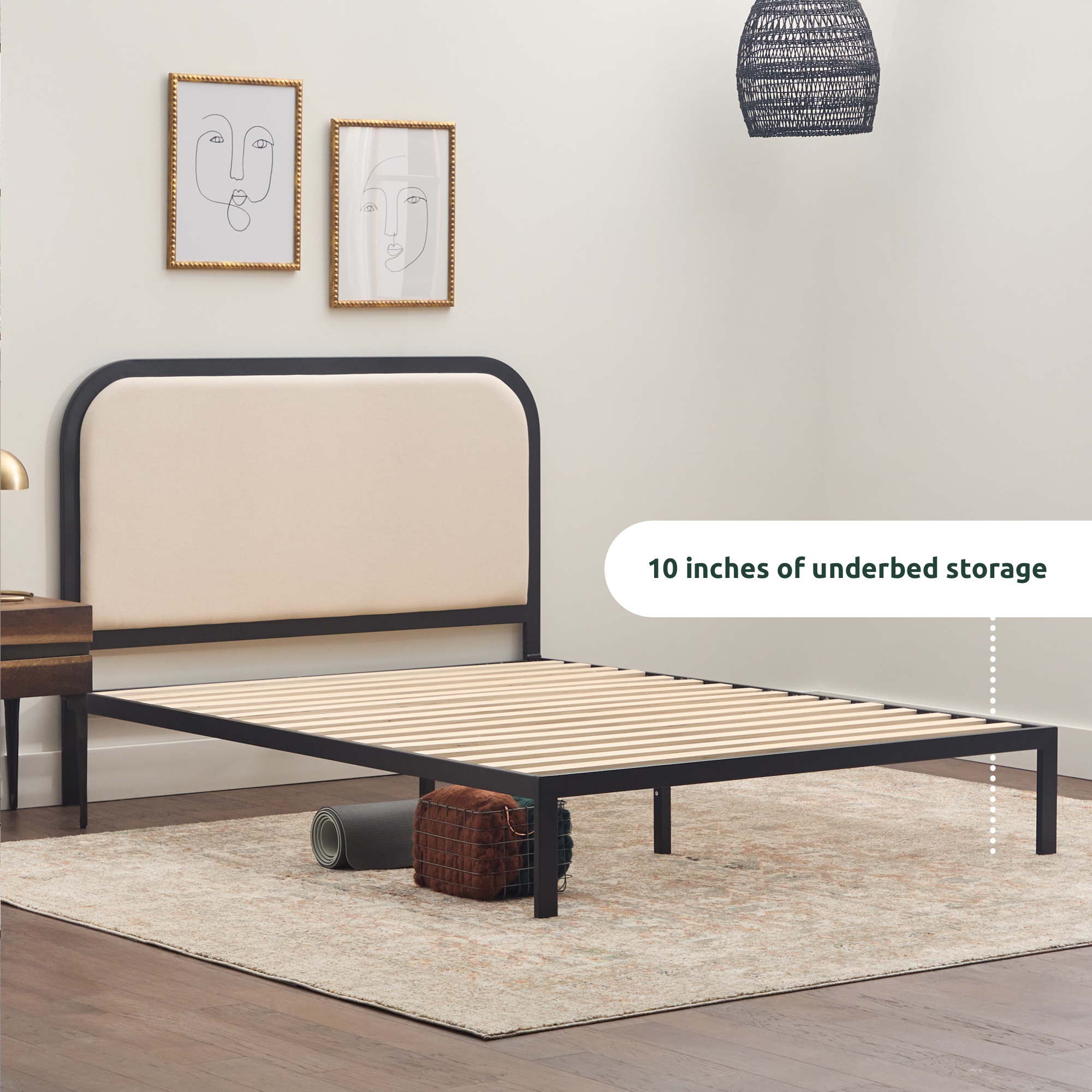 Steelside™ Beckham Upholstered Platform Bed & Reviews