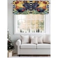 thumbnail image 5 of Vintage Sunflower Rooster Curtain Valances for Windows, Pastoral Watercolor Plaid Kitchen Valance Window Treatment, Light Filtering Block Curtains for Bathroom/Bedroom/Living Room 54'' x 18'', 5 of 9