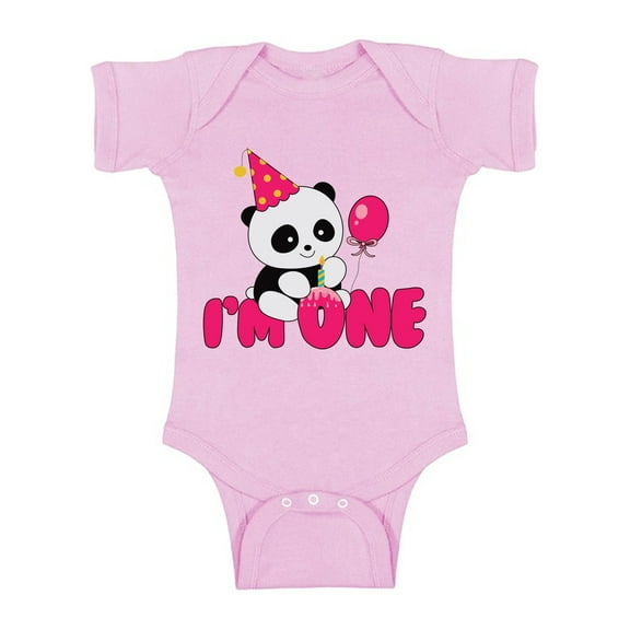 12 Months Baby Birthday - Cute Baby Boy Baby Girl Shirt - Little Panda Romper