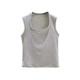 thumbnail image 2 of Timegard Tank Tops for Women Sleeveless Solid Color Basic Tee Casual Slim Cropped Shirts Tops Summer, 2 of 7