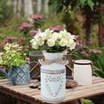 thumbnail image 5 of LEORX Metal Milk Jug, 7.66in Heart-Shaped Flower Arrangement Vase, Vintage Floral Plant Bucket For Dry Flower Arrangements, Home, Christmas, Wedding Table Centerpieces, 5 of 6