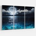 thumbnail image 2 of Design Art - Lune Pleine Romantique sur la Mer, 2 of 2