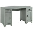 thumbnail image 1 of Crosley Furniture Tara 2-cabinet Transitional Wood Desk in Distressed Gray, 1 of 2