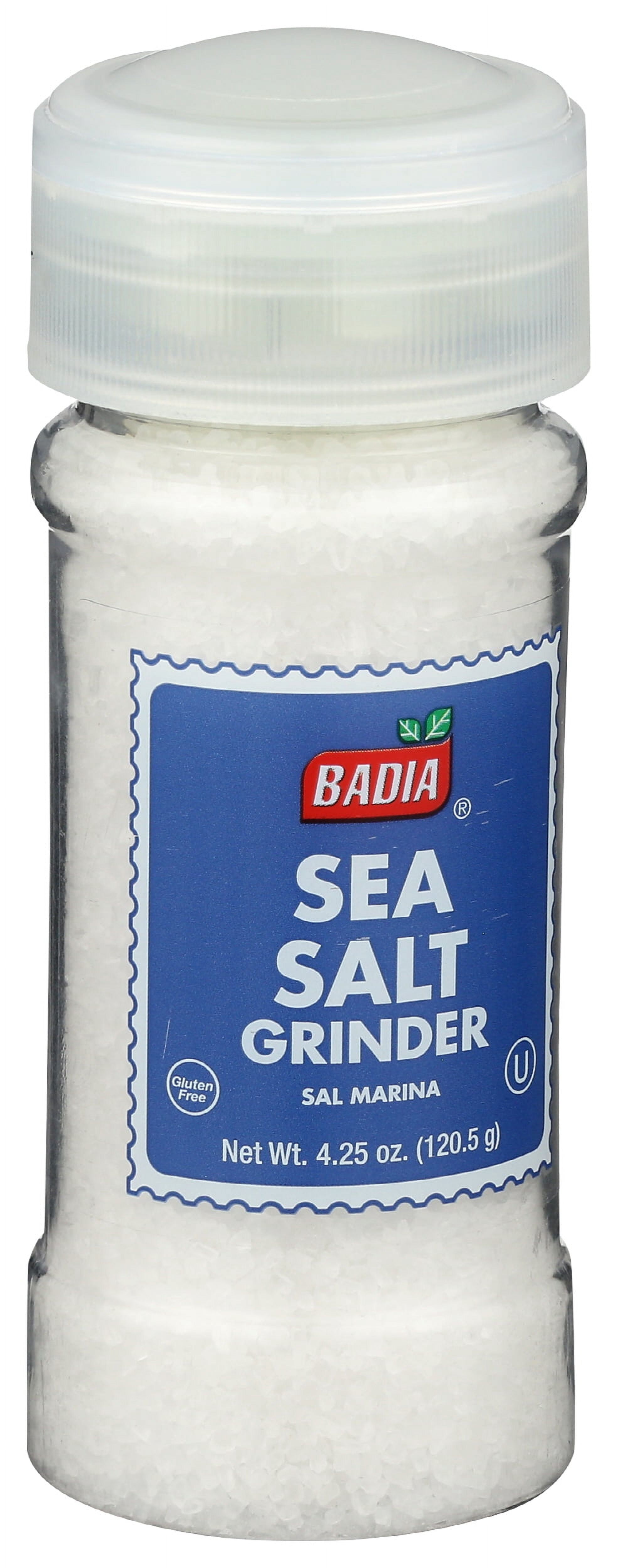 Pack of 8, Badia Sea Salt Grinder, 4.25 oz