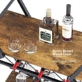 thumbnail image 6 of aboxoo Bar Carts 2 Tiers Rolling Home Serving Cart with Wine Rack and Wheels,Modern Rustic Brown Metal Round Wine Cart,Industrial Mobile Storage Kitchen Trolley for Kitchen, Bar, Living Room, 6 of 9