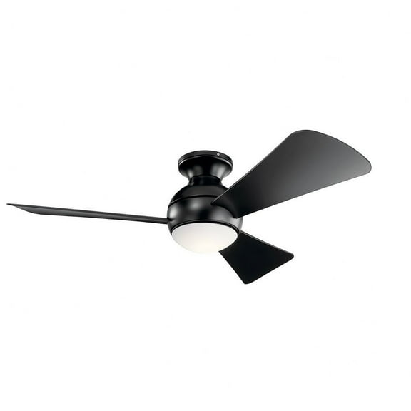 330151SBK Kichler Lighting Sola - Ceiling Fan with Light Kit - 11 inches tall by 44 inches wide-Black Finish