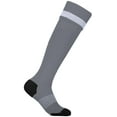 thumbnail image 3 of High Five L Impact+ Soccer Socks Graphite/White/Black 329120, 3 of 5