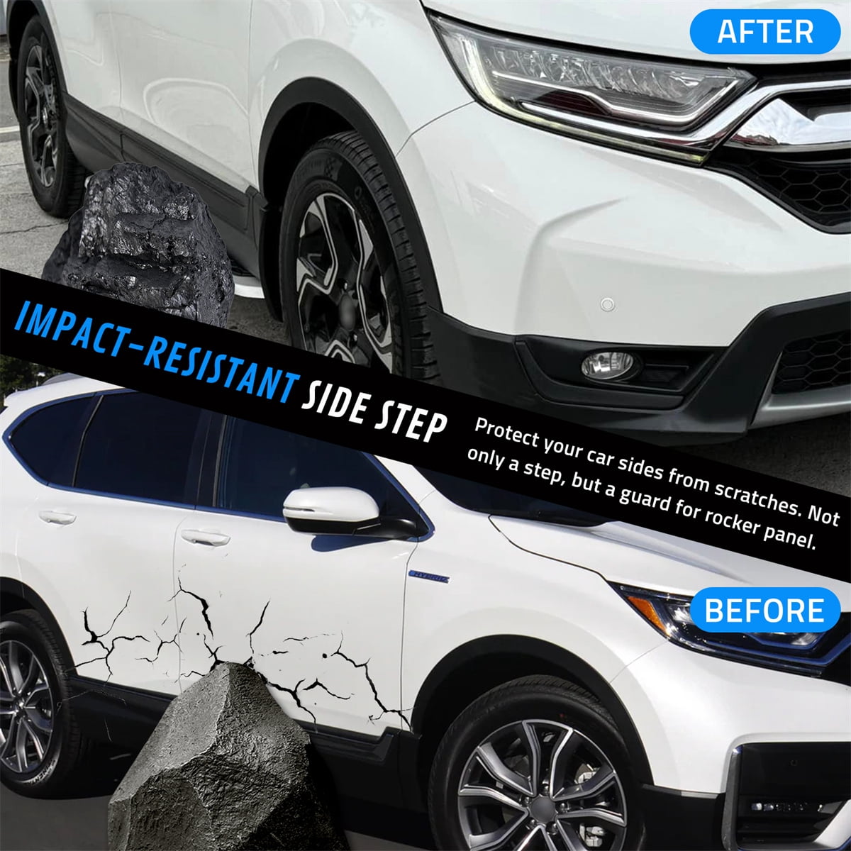 Running Boards Fit for Honda CRV CR-V 2017 2018 2019 2020 2021 2022 Side Steps Nerf Bar