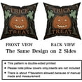 thumbnail image 3 of Halloween Pillow Covers 18x18 Set of 2 Vintage Halloween Decorative Scaredy Cats Pumpkins Trick Or Treat Throw Pillow Covers Farmhouse Pillowcases Cotton Cushion Cover Couch Bed Sofa Chair BZ, 3 of 6