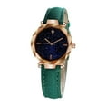 thumbnail image 1 of Simple And Stylish Luxurious Starry Dial Convex Mirror Leather Strap Watch, 1 of 9